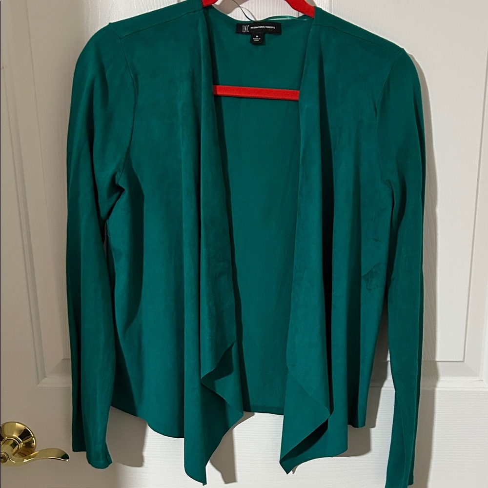 INC International Concepts Teal Open Front Blazer
